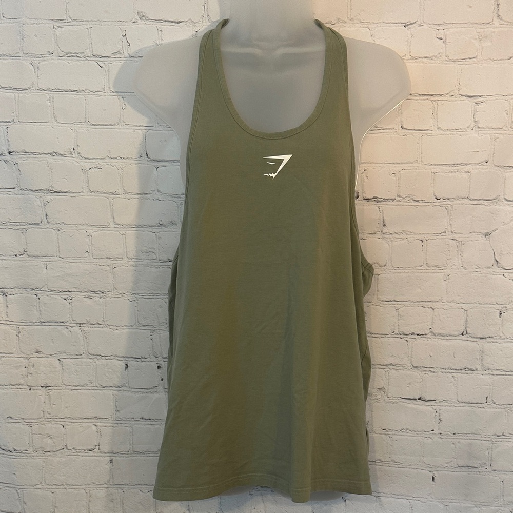 Gymshark Olive Green Racerback Tank Top